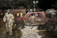 Nach der Explosion der Autobombe am Präsidentenpalast in Mogadischu.
