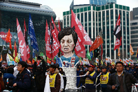 Proteste in Südkorea gegen Präsidentin Park Geun-Hye.
