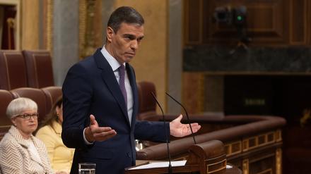 Pedro Sanchez, Ministerpräsident von Spanien, tritt als vehementer Israel-Kritiker auf.