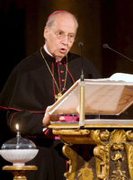 Der spanische Bischof Javier Echevarria in Rom.