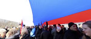Serbischer Protest im mehrheitlich serbischen Nordkosovo im Dezember 2022