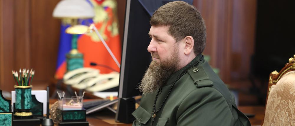 Ramzan Kadyrov zum Gespräch bei Kremlherrscher Putin. 