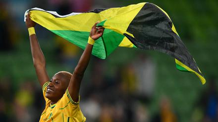 Jamaikas Deneisha Blackwood feiert nach dem 0:0 gegen Brasilien die erstmalige Qualifikation für ein WM-Achteflinale.