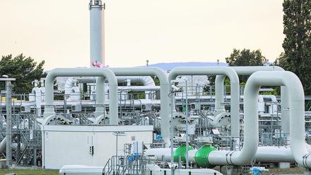 Rohrsysteme und Absperrvorrichtungen in der Gasempfangsstation der Ostseepipeline Nord Stream 1 und der Übernahmestation der Ferngasleitung OPAL (Ostsee-Pipeline-Anbindungsleitung). 