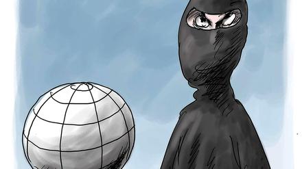 Die Karikatur von Klaus Stuttmann zu den Terroranschlägen in Paris.