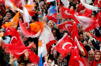 Anhänger der Regierungspartei AKP in Istanbul