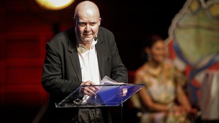 Höchste Ehren. Wolf Erlbruch 2017 bei der Verleihung des Astrid Lindgren Memorial Award in Stockholm.