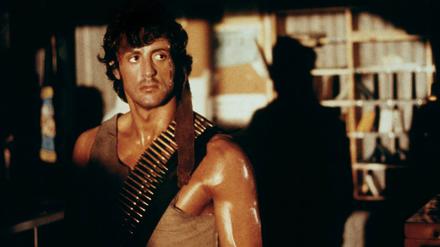 Sylvester Stallone im ersten Rambo Film „First Blood“ im Jahr 1982.