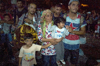 Nichts hält sie auf: Syrische Familie auf der griechischen Insel Lesbos Anfang September