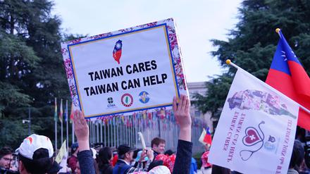 Taiwanesen demonstrierten vor der Weltgesundheitsversammlung in Genf gegen die Exklusion des Inselstaats.