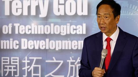 Terry Gou will für Taiwans größter Oppositionspartei Kuomintang (KMT) antreten.