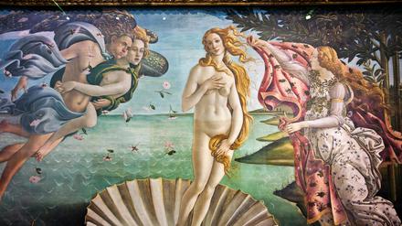 Gibt’s auch als Barbie-Version. Botticellis „Geburt der Venus“ (um 1485)