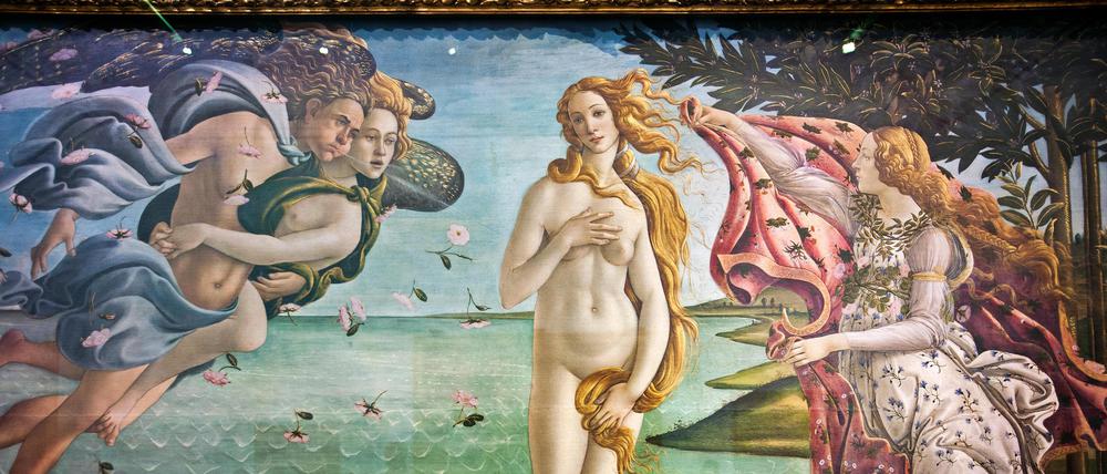 Gibt’s auch als Barbie-Version. Botticellis „Geburt der Venus“ (um 1485)