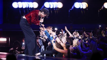 Harry Styles performt auf den Brit-Awards in der O2 Arena in London.