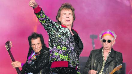 Mit der „Rolling Stones Sixty“-Tour krönen Ron Wood, Mick Jagger und Keith Richards (von links) eine einmalige Karriere.