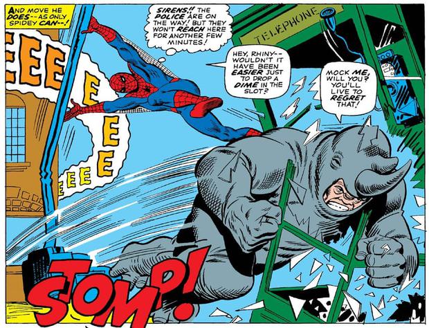 Menschen und Monster: Spider-Mans Gegenspieler Rhino war eine der Figuren die John Romita Sr. mit entwickelt hat.