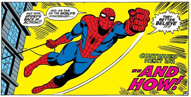 Muskel-Mann: Eine typische Spider-Man-Pose aus der Feder von John Romita Sr.