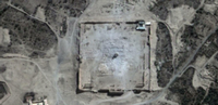 Satellitenaufnahmen bestätigen nach UN-Angaben die Zerstörung des Baal-Tempels in Palmyra.