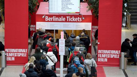 Die zentralen Ticketschalter der Berlinale, 2017 in den Potsamer Platz Arkaden.