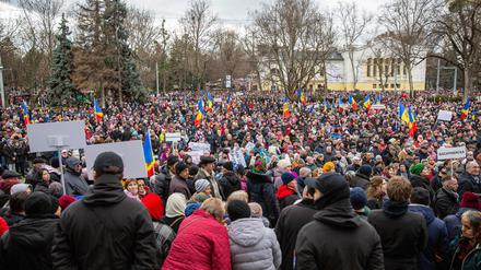 Prorussische Demonstration in Moldau.