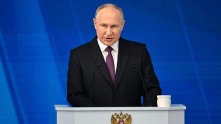 Russlands Präsident Wladimir Putin hält zum 19. Mal seine Rede zur Lage der Nation.