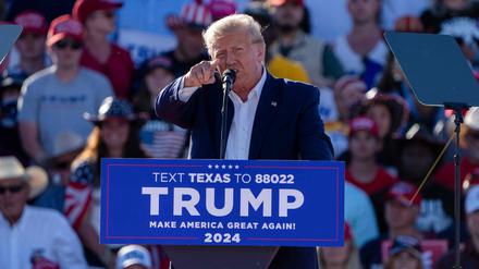 US-Präsident Donald Trump bei einer Wahlkampfveranstaltung in Waco, Texas.
