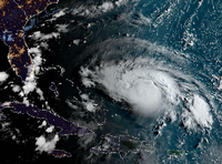 Kurs Florida: Hurrikan "Dorian" auf einem Satellitenbild.