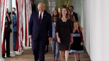 US-Präsident Donald Trump mit seiner Supreme-Court-Kandidatin Amy Coney Barrett.