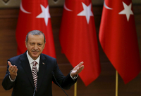 Recep Tayyip Erdogan im Präsidentenpalast in Ankara.