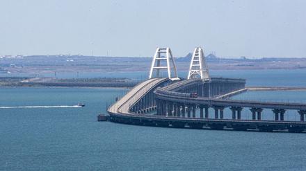 Strategisch wichtig: die Krim-Brücke, die das russische Festland und die Halbinsel Krim über die Straße von Kertsch verbindet. 