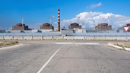 Das Kernkraftwerk Saporischschja. 