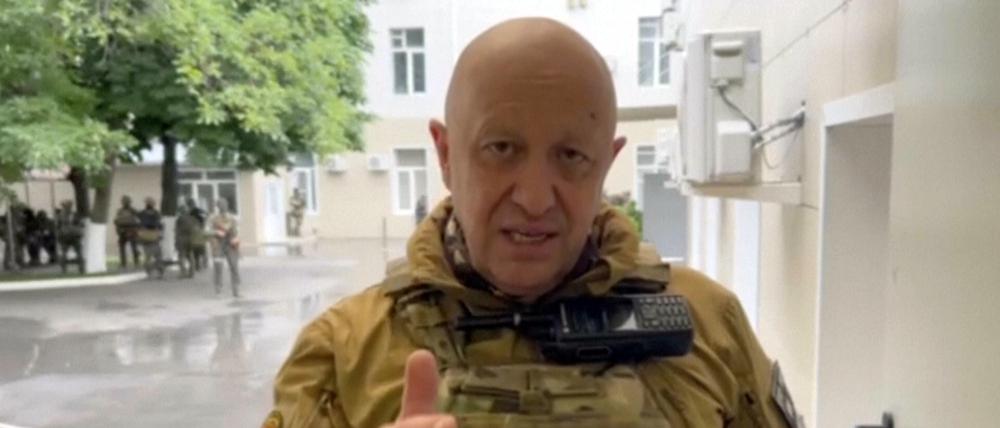 Jewgeni Prigoschin, Chef der Söldnertruppe Wagner, ist inzwischen in Belarus eingetroffen.