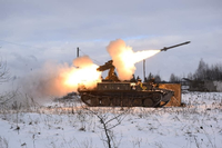 Die Ukraine bittet um Waffen zur Verteidigung gegen einen möglichen russischen Angriff. Panzer-Abwehr-Übung der ukrainischen Armee in der Region Wolhynien.