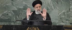 Ebrahim Raisi, Präsident des Iran, spricht auf der 77. Sitzung der Generalversammlung der Vereinten Nationen.  