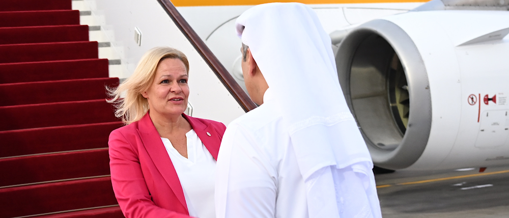 Nancy Faeser war zu Besuch in Katar.