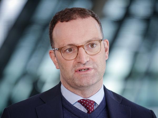 Jens Spahn (CDU) gives a television interview in the Reichstag building at the beginning of the Union faction meeting. 
