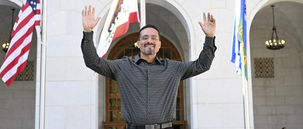 Gerardo Cabanillas nach seiner Freilassung.