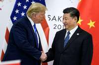 Chinas Präsident Xi Jinping (r.) und US-Präsident Donald Trump
