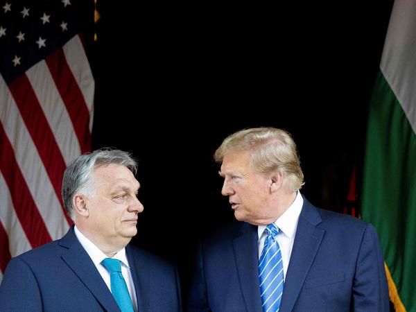 Orban (l.) und Trump pflegen ein gutes Verhältnis. 