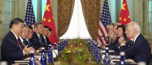 Biden und Xi während ihres letzten Treffens im November.
