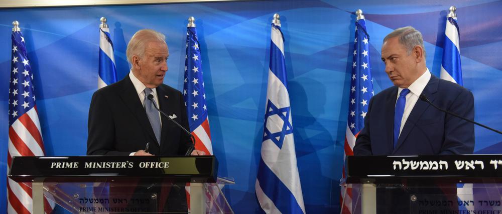 Offiziell Verbündete, politisch inzwischen Todfeinde: US-Präsident Joe Biden und Israels Premierminister Benjamin Netanjahu. 