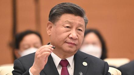 Chinas Präsident Xi Jinping beim Gipfel der Shanghaier Organisation für Zusammenarbeit in Samarkand, Usbekistan