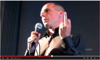 "Stick the finger to Germany": Ein Youtube-Video zeigt Yanis Varousfakis mit erhobenem Mittelfinger.