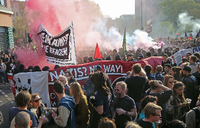 Linke Gruppen demonstrieren am 01. Mai 2016 in Kreuzberg - auch dieses Jahr ist am 1. Mai einiges los.