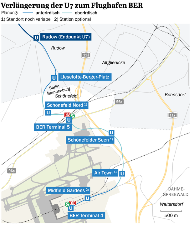Verlängerung der U7 zum Flughafen BER