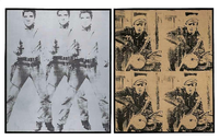 "Triple Elvis" (1963) und "Four Marlon" (1966) von Andy Warhol.