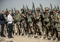 Die Bundeswehr bildet im Irak Soldaten aus. Hier einen Kämpfer der kurdischen Peschmerga.