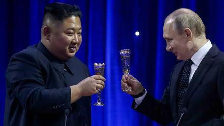 Trafen sich bereits 2019 in Wladiwostok: Kim Jong-un und Wladimir Putin.