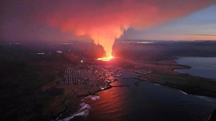 In Island ist am Donnerstag ein Vulkan ausgebrochen.