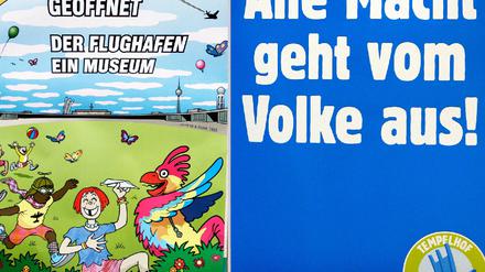 Volksentscheids-Kampagne fuer Tempelhof